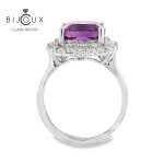 пръстен с естествен аметист 3.9ct на топ цена Clara Bijoux