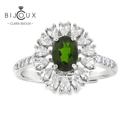 пръстен с Диопсид 1ct на топ цена Clara Bijoux