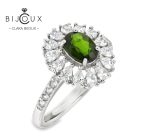 елегантен дамски пръстен с Диопсид Clara Bijoux