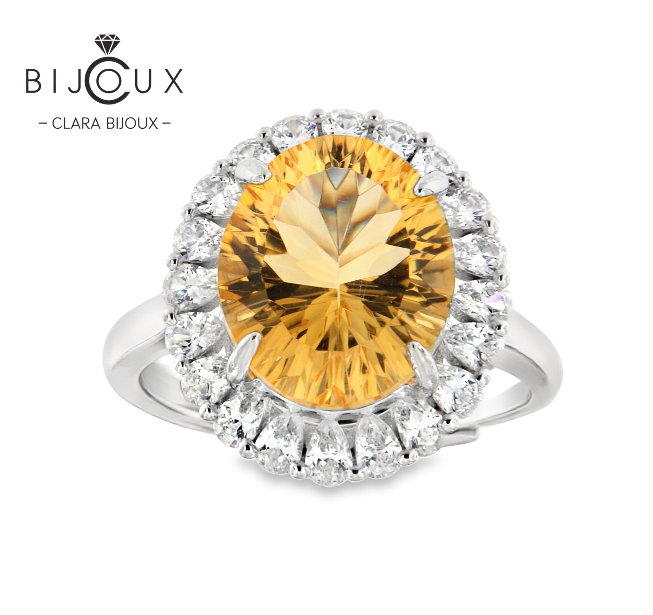 JR3510-4.3 бутиков дамски пръстен с цитрин 6.3ct Clara Bijoux