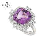 сребърен пръстен с аметист Clara Bijoux