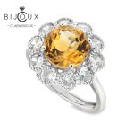 елегантен дамски пръстен с цитрин