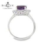 сребърен пръстен аметист Clara Bijoux