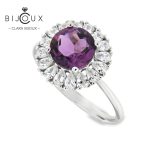 елегантен пръстен с естествен аметист