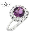 бутиков пръстен с лилав камък Clara Bijoux