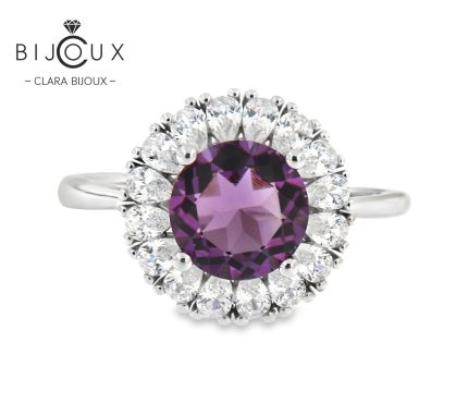 луксозен дамски пръстен с аметист