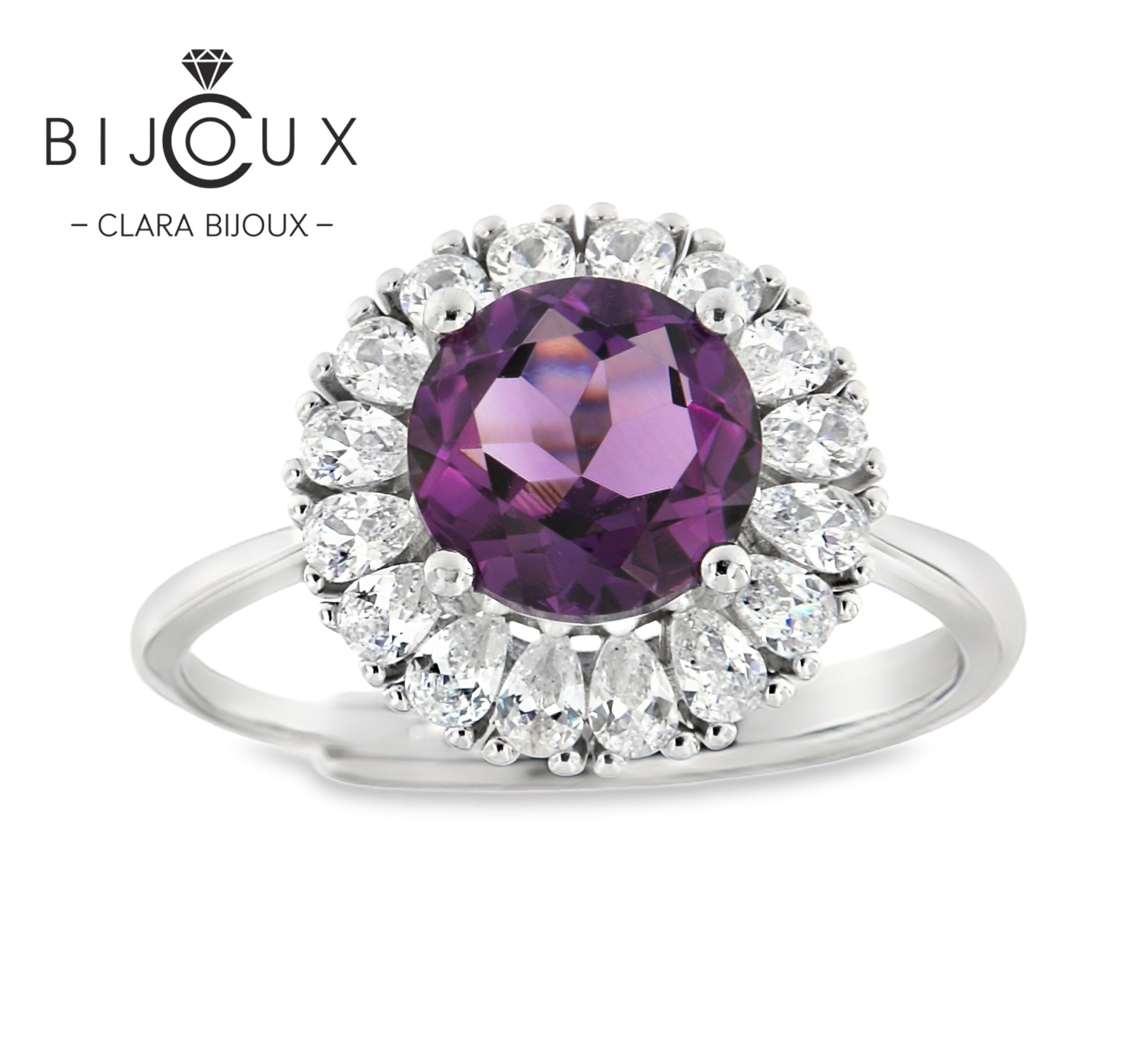 JR3818-3 пръстен от сребро 925 с родиево покритие