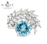 сребърен пръстен Sky Blue Topaz Clara Bijoux