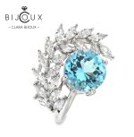 бутиков пръстен с естествен топаз