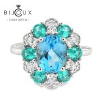 луксозен пръстен с естествен син топаз