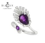 луксозен пръстен с естествен аметист