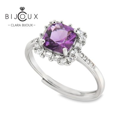 луксозен пръстен с естествен аметист