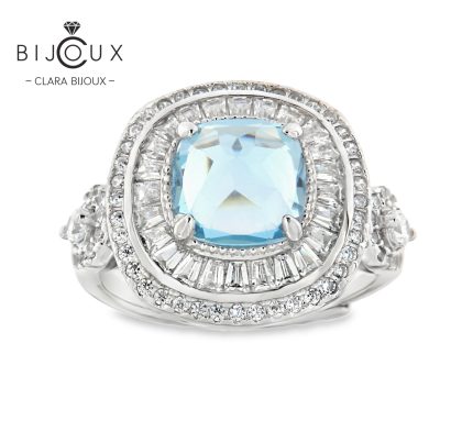 луксозен пръстен със син топаз Clara Bijoux