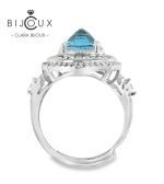 елегантен сребърен пръстен с родиево покритие