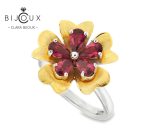 дамски пръстен с червени камъни Clara Bijoux