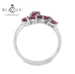 Бутиков сребърен пръстен с естествени пиропи Clara Bijoux