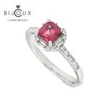 Луксозен сребърен пръстен с пироп и CZ камъни – Clara Bijoux