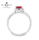 Естествен пироп в квадратна форма – Clara Bijoux сребърен пръстен