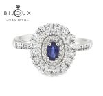 елегантен пръстен със сапфир Clara Bijoux детайлен изглед