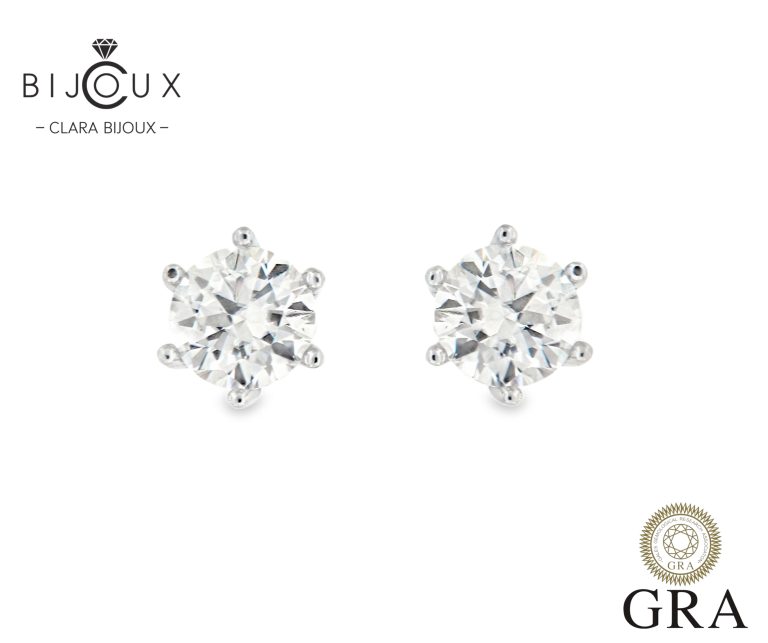 Елегантни сребърни обеци с мойсанити Clara Bijoux