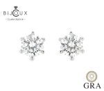 Бутикови сребърни обеци с мойсанити Clara Bijoux