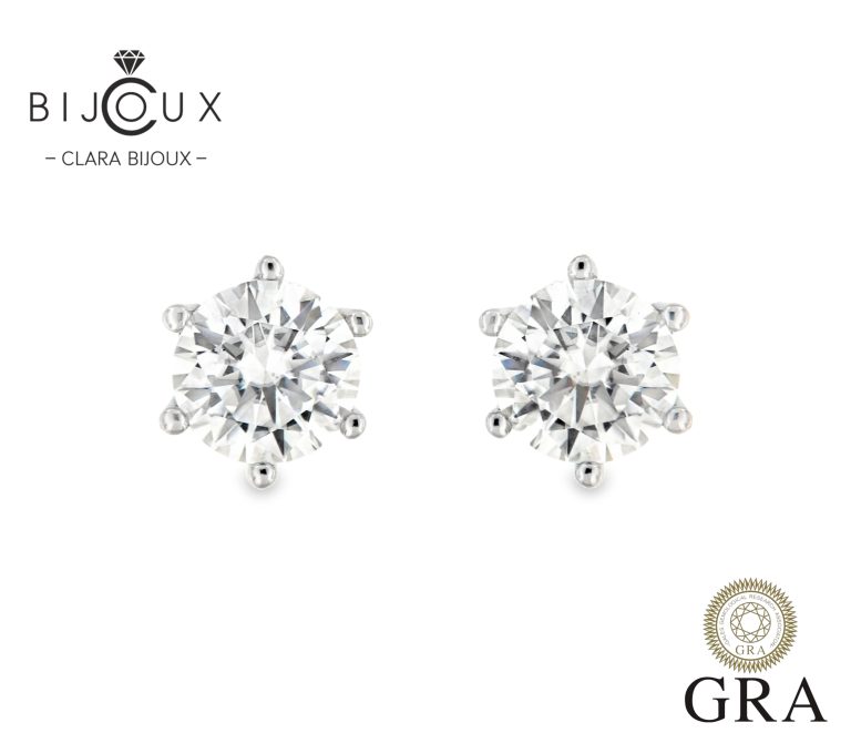 Бутикови сребърни обеци с мойсанити Clara Bijoux