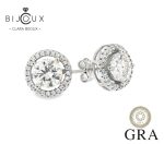Луксозни сребърни обеци с мойсанити Clara Bijoux