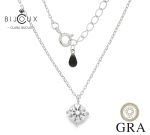 Луксозно сребърно колие Clara Bijoux с мойсанит 1ct