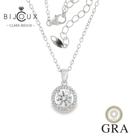 Изискано сребърно колие Clara Bijoux с мойсанит 1ct