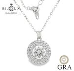 бутиково сребърно колие с мойсанит Clara Bijoux