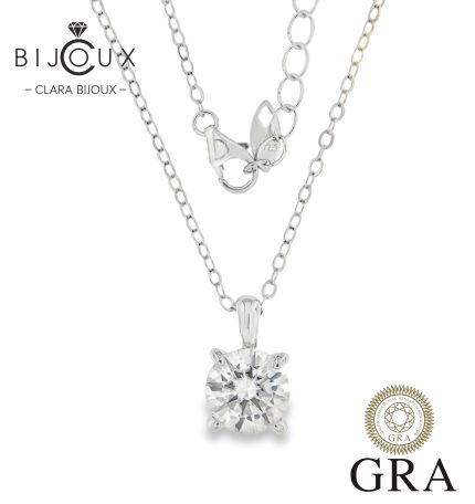 луксозно колие с мойсанит 2ct от Clara Bijoux