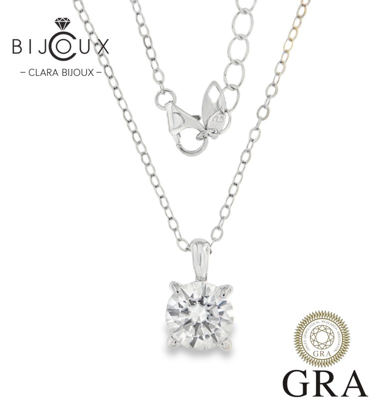 луксозно колие с мойсанит 2ct от Clara Bijoux