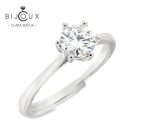 елегантен сребърен пръстен с мойсанит 1ct clara bijoux