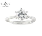 регулируем сребърен пръстен с бял мойсанит d vvs1