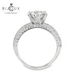 сребърен пръстен с 1ct мойсанит D VVS1 елегантен дизайн