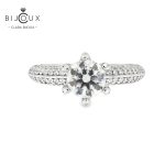 луксозен пръстен с мойсанит 1ct Clara Bijoux изглед отпред
