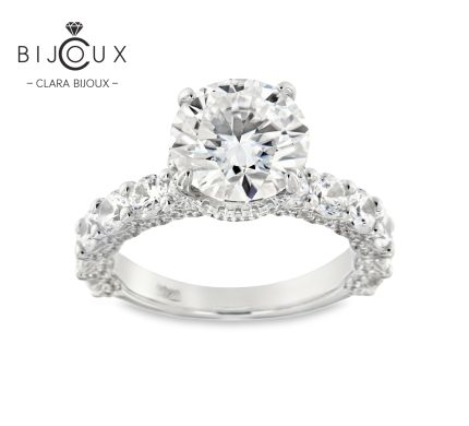 премиум сребърен пръстен с впечатляващ камък 3ct