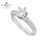 луксозен сребърен пръстен clara bijoux с мойсанит 1ct