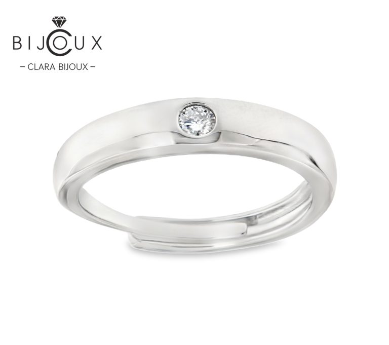 елегантен регулируем пръстен със мойсанит clara bijoux