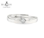 бутикова халка с мойсанит и родиево покритие