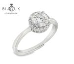 бутиков сребърен пръстен с мойсанит 1ct clara bijoux