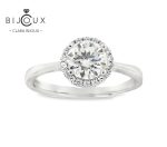 елегантен halo пръстен с мойсанит d vvs1