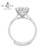 premium пръстен с централен мойсанит 2 карата