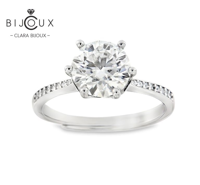 луксозен solitaire пръстен с мойсанит d vvs1