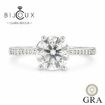 Сребърен пръстен с мойсанит Clara Bijoux