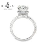 сребърен пръстен мойсанит 3ct clara bijoux – изглед отгоре