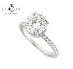 сребърен пръстен мойсанит 3ct clara bijoux – детайлен изглед