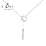 елегантно сребърно колие с родиево покритие Clara Bijoux