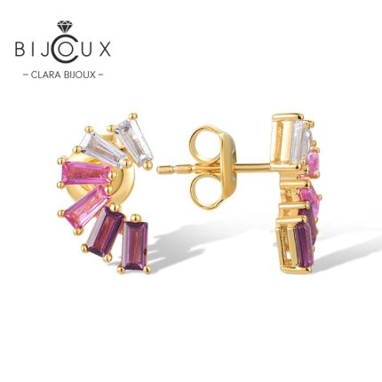 елегантни обеци Clara Bijoux с жълта позлатка