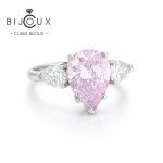 Сребърен пръстен с розов CZ Clara Bijoux